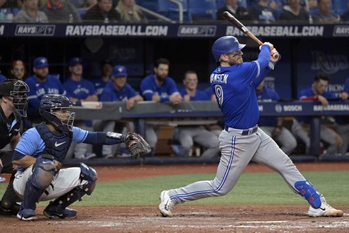 Danny Jansen, the catcher, is back on the Blue Jays roster.