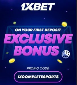 1xBet Promotiecode Ghana: 300% Bonus tot 3.445 GHS