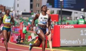 AFN-baas Okowa prijst Amusans 'geweldige prestatie in de Diamond League 100m horden'