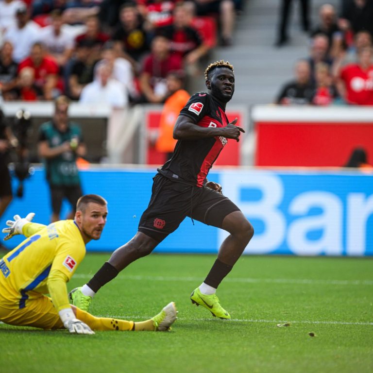 Bundesliga: Boniface scoort twee keer in grote overwinning van Leverkusen tegen Darmstadt