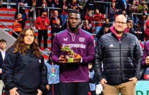 NFF eert Boniface voor de Gouden Schoen van het vorige seizoen in de Europa League