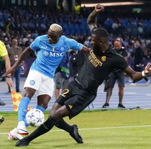 UCL: Osimhen ontvangt hoogste beoordeling in Napoli's thuisnederlaag tegen Madrid