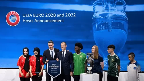 UEFA benoemt VK en Ierland als gastheren voor Euro 2028; Italië en Turkije voor 2032.