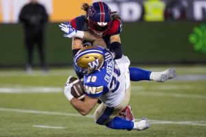 Alouettes' Dequoy provides clarification on his 'keep your English' speech after Grey Cup victory