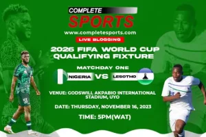 Liveblog Nigeria tegen Lesotho - Kwalificatiewedstrijd voor het FIFA Wereldkampioenschap 2026 (Groep C, Wedstrijddag 1)