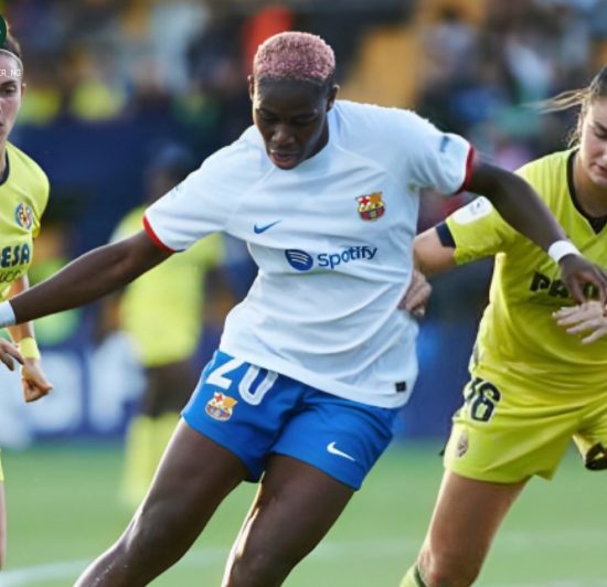 Oshoala's twee doelpunten helpen Barcelona naar een 6-0 overwinning op Villarreal