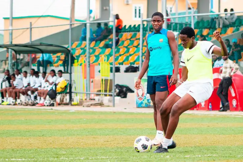 Seimeyeha van Remo Stars Ladies jaagt op Oshoala Academy aanvaller