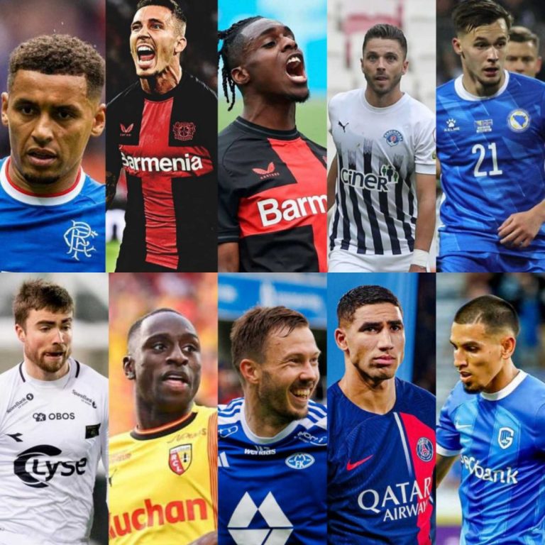 Topscorers onder de verdedigers van 10 Euro Clubs in 2023