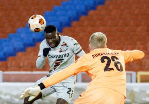 Boniface scoort zijn 4e doelpunt in de Europa League tijdens Leverkusen's uitoverwinning