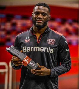 Boniface wint voor de vierde keer op rij de Bundesliga Rookie van de Maand Award