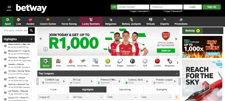 Betway Betalingsgids – Hoe te storten en op te nemen