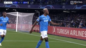 Doelman van Napoli prijst impact van Osimhen in gelijkspel tegen Barcelona