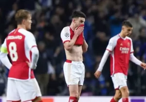 UCL: Rice wijt onervarenheid aan verlies van Arsenal tegen Porto