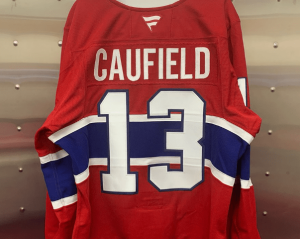 Cole Caufield of the Canadiens will wear the No. 13 jersey in tribute to Johnny Gaudreau.