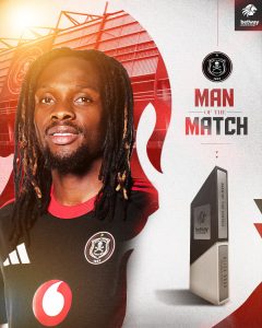 Zuid-Afrika: Ndah benoemd tot MOTM in Orlando Pirates' overwinning tegen Polokwane City