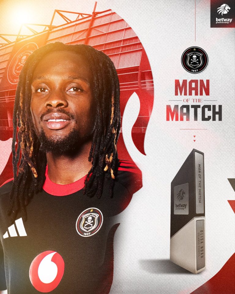 Zuid-Afrika: Ndah benoemd tot MOTM in Orlando Pirates’ overwinning tegen Polokwane City