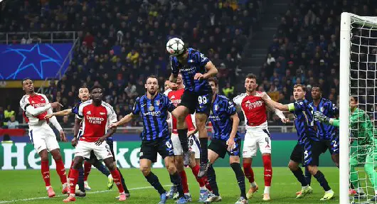 UCL: Arsenal verliest opnieuw na nederlaag tegen Inter