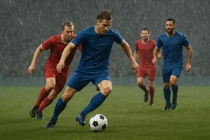 Hoe regenachtig weer de uitkomst van voetbalwedstrijden beïnvloedt