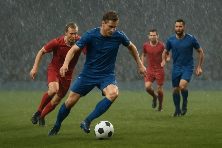 Hoe regenachtig weer de uitkomst van voetbalwedstrijden beïnvloedt