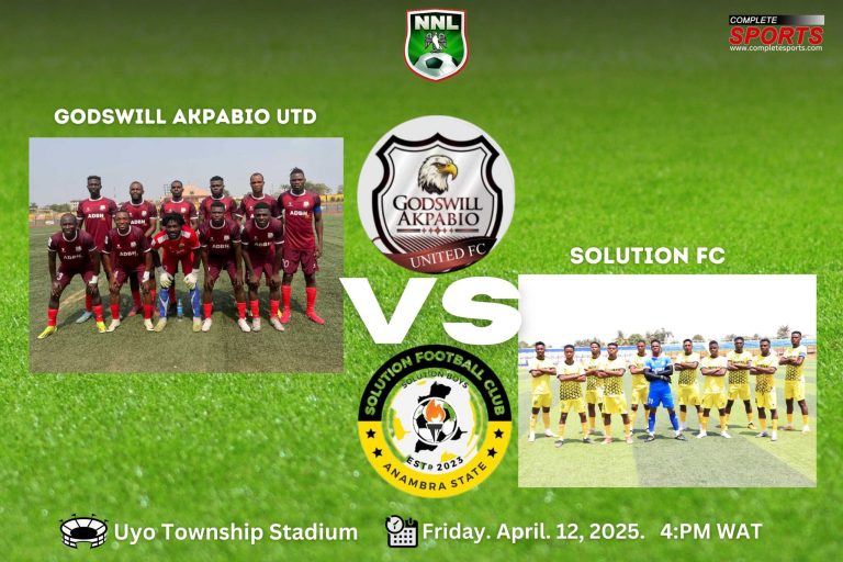 NNL verplaatst Godswill Akpabio United vs Solution FC om de voorbereiding op de Federatiebeker te ondersteunen.
